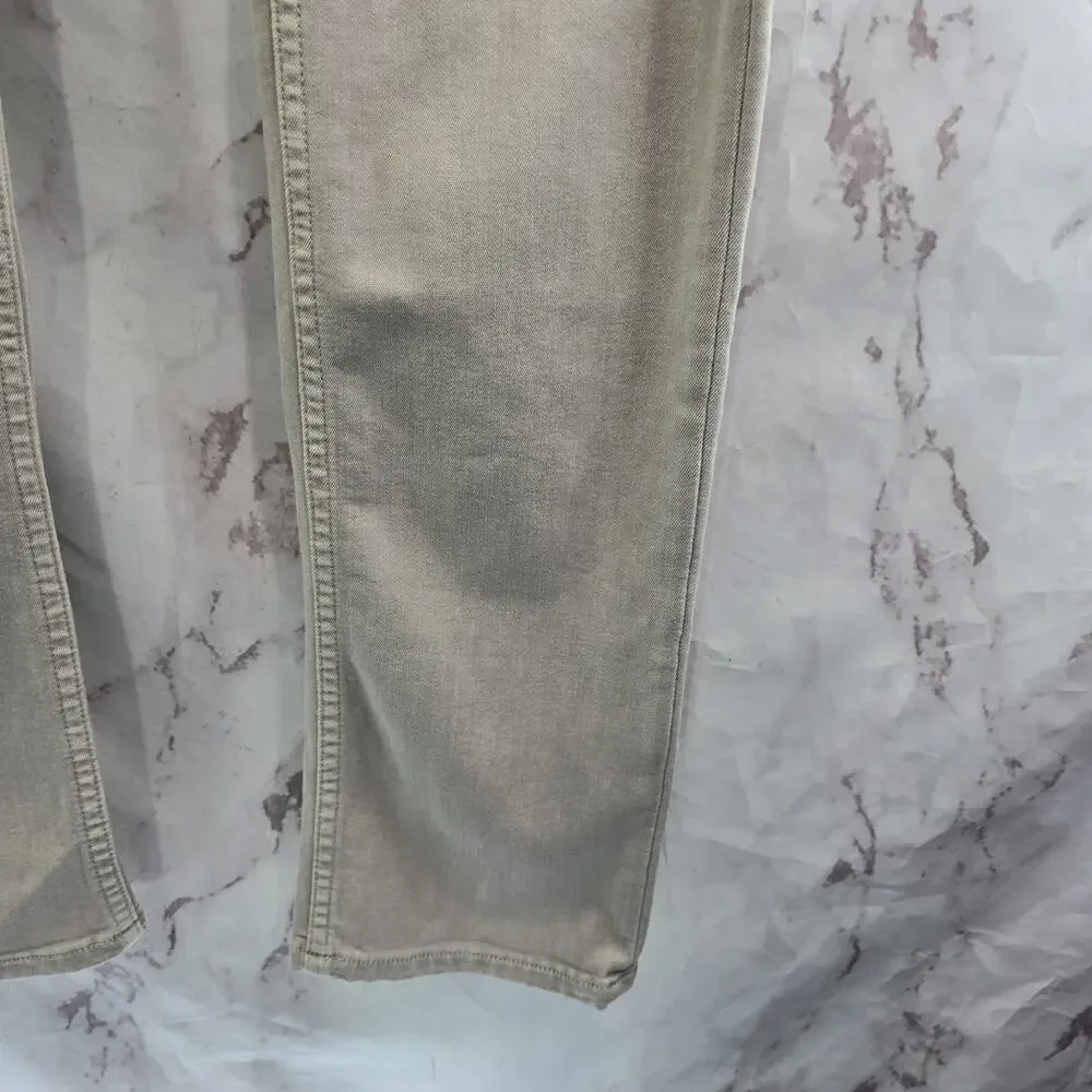 Paige Jeans Mens 29 X 34 Federal Slim Straight Stretch Denim Vintage Aged Beige